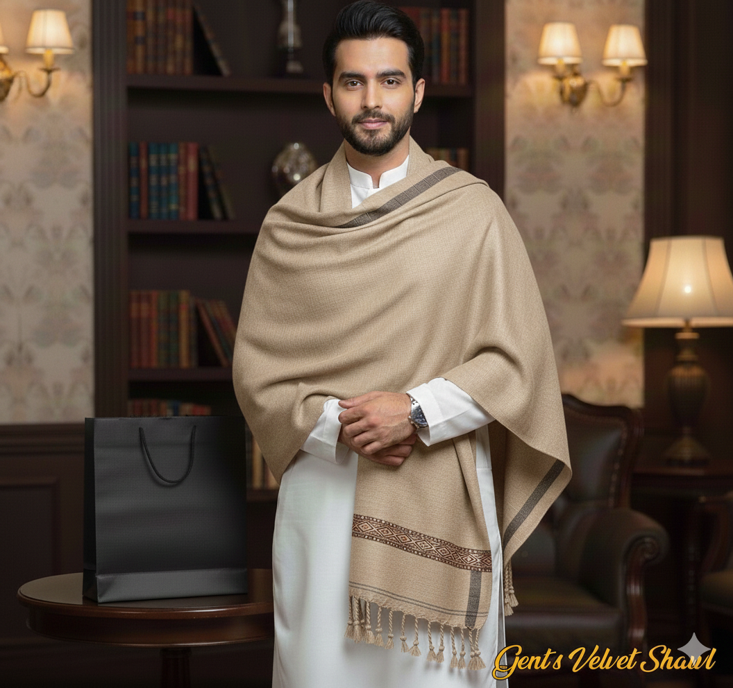 Men's Velvet Shawl