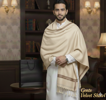 Men's Velvet Shawl Skin Golden