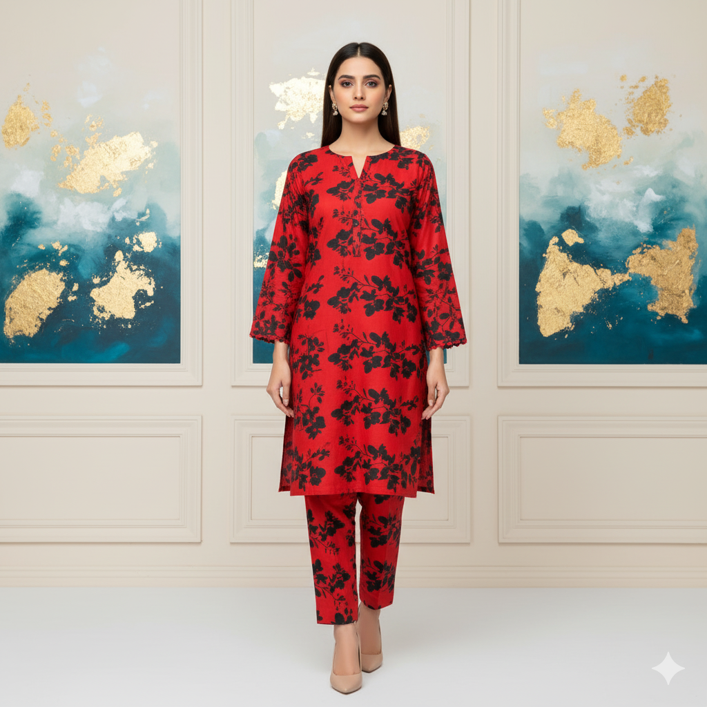 Ladies Winter Cotton Suit 34